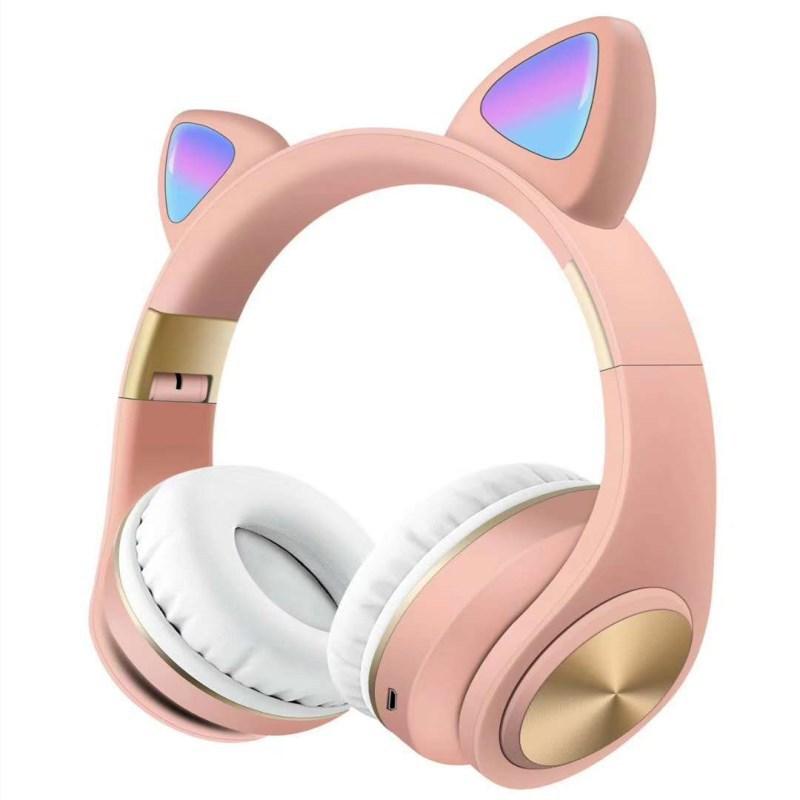 Cute Cat Ear Style Wireless Bluetooth Light Headset